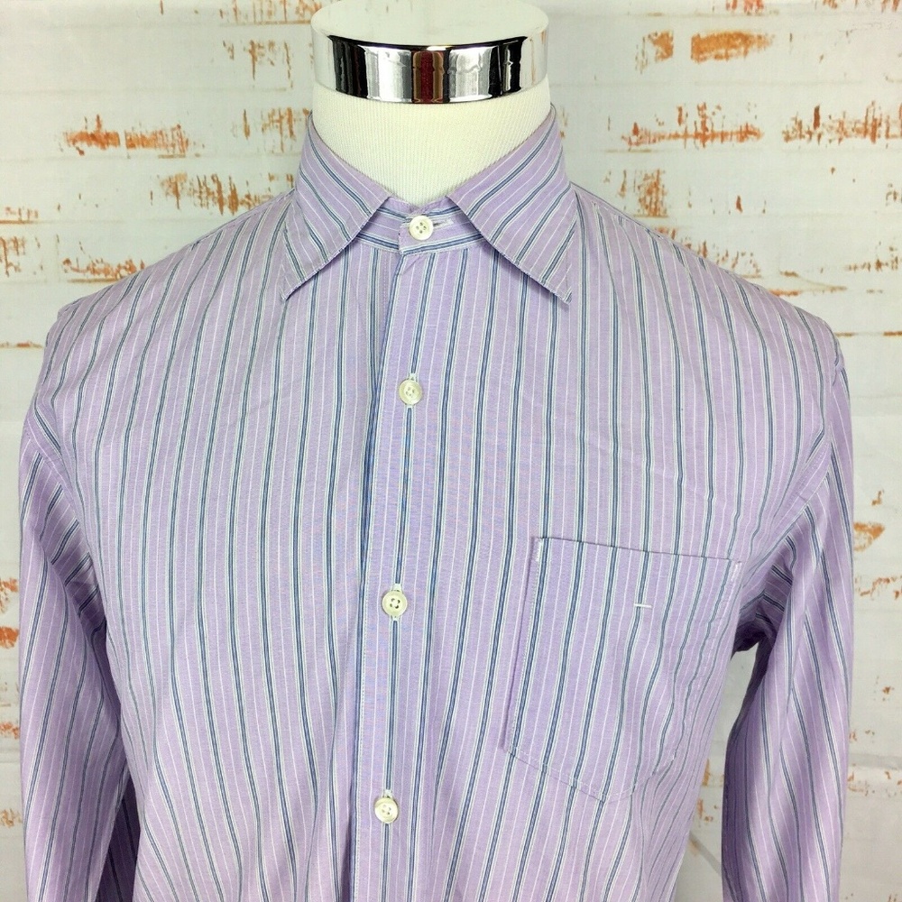 Hartford Mens Button Up Shirt Large L Long Sleeve